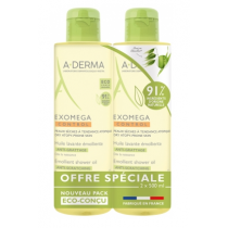 Emollient Cleansing Oil - Anti-Itching - Exomega Control - A-DERMA - 2x500ml