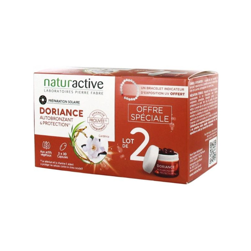 Autobronzant et protection - Doriance- Naturactive - 2x30 capsules