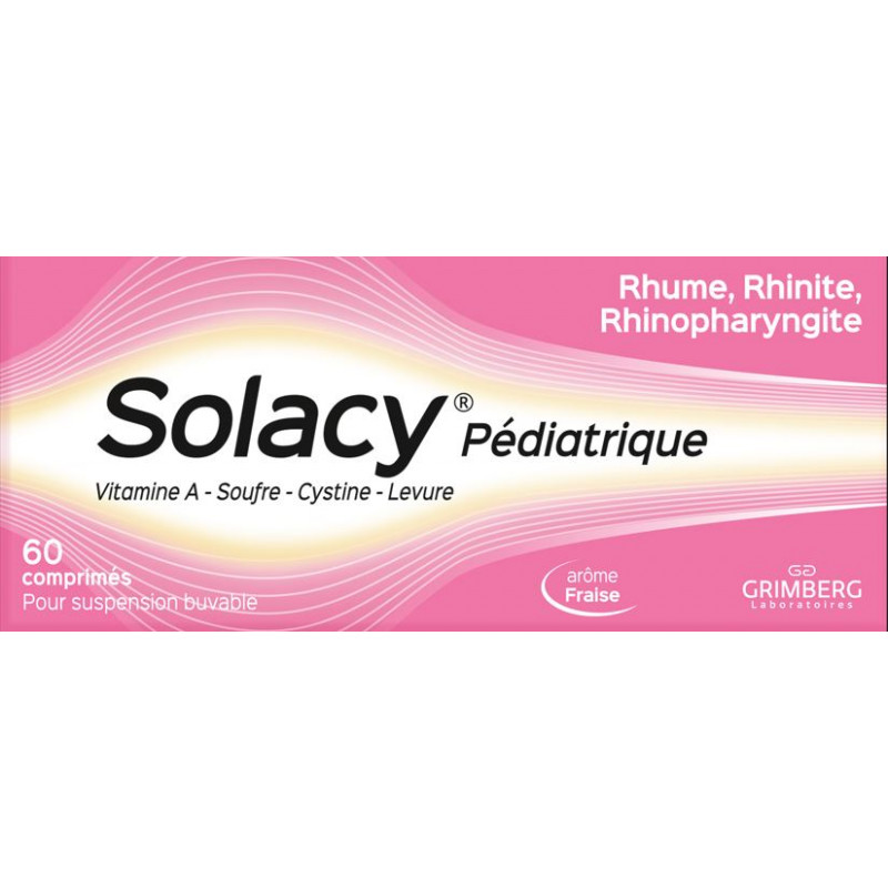 Solacy Children's Solution – to relieve cold-like conditions – Pack of 60 Soluble Tablets