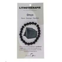 Bracelet Lithothérapie - Onyx 8 mm - PharmaGem