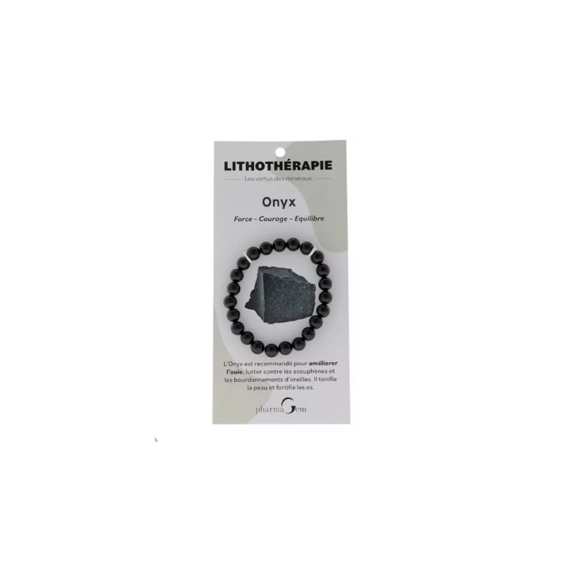 Onyx Lithotherapy Bracelet 8 mm PharmaGem