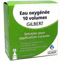 Oxygenated Water 10 Volumes - Gilbert - 10 single doses of 10 ml