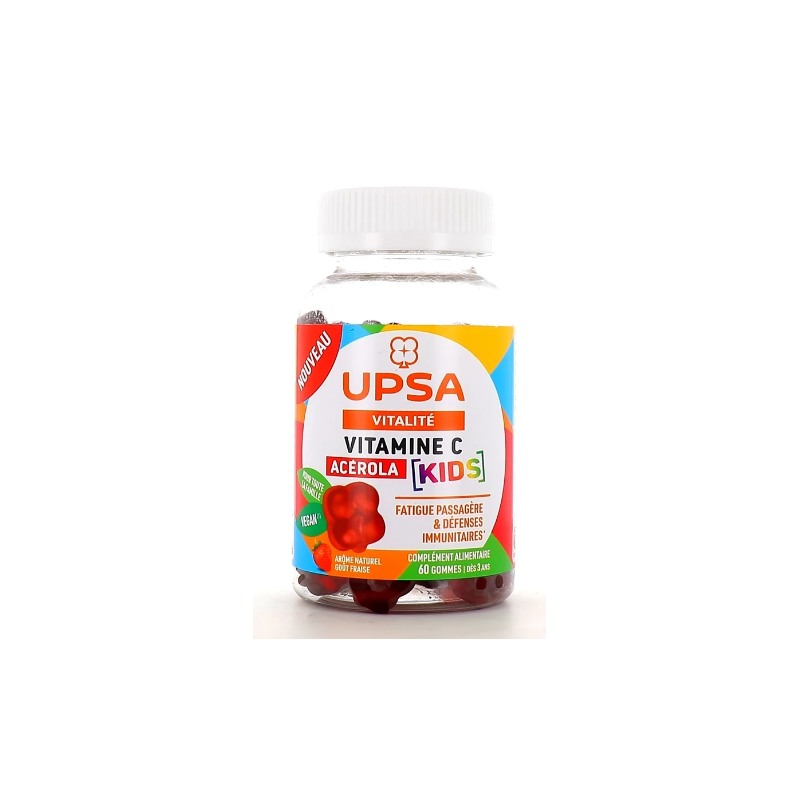 Vitamine C Kids - Acérola - Vitalité - UPSA - 60 Gommes