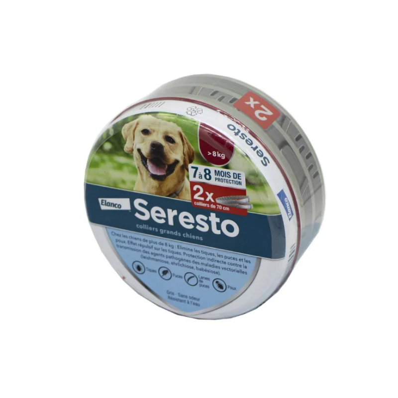 Seresto - Flea Control - Large dogs - Over 8 kg - 2 collars