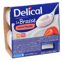 Strawberry Brassé - Milky Cream Dessert - Gluten Free - Délical - 4x200g