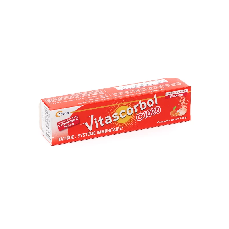 Vitascorbol C1000 - Fatigue & Système Immunitaire - Cooper - 20 comprimés