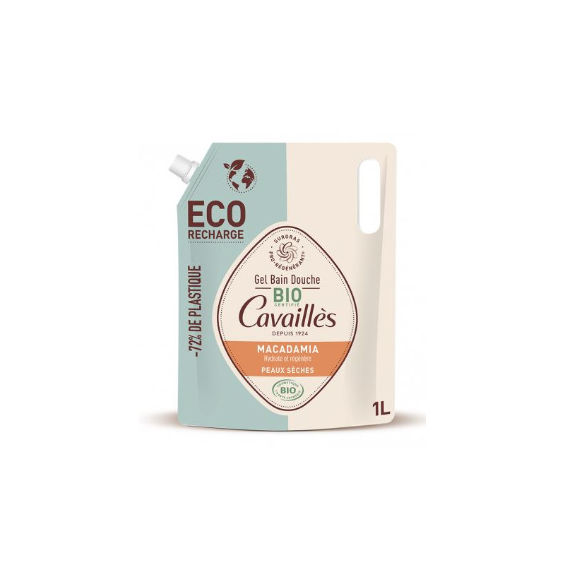 Eco Recharge Gel bain douche - Macadamia Bio - Rogé Cavaillès -1 L