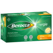 Berocca Sans Sucre Comprimé Effervescent, Fatigue Passagère, Boite de 30