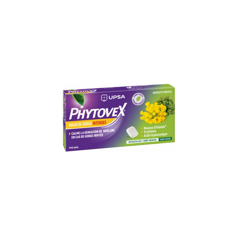 Phytovex - Maux de Gorge Intenses - UPSA - 20 Pastilles