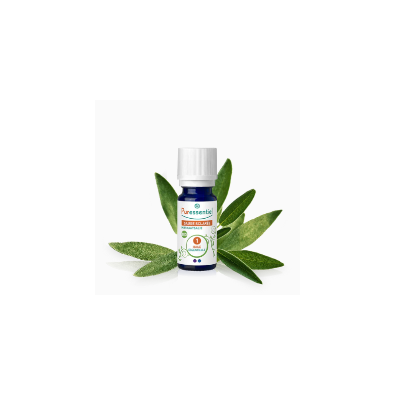 Organic Clary Sage Essential Oil, Puressentiel - 5 ml
