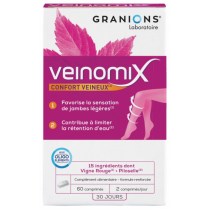 Veinomix - Jambes Légères & Rétention d'eau - Granions - 60 comprimés