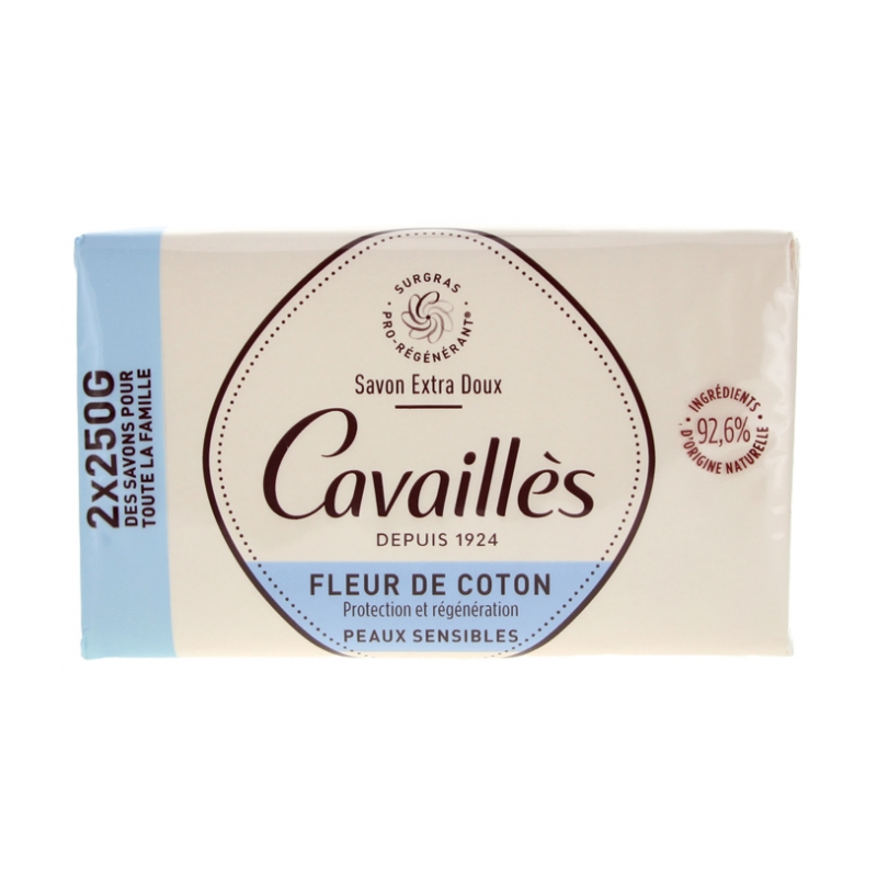 Savon Surgras Parfumé - Fleur De Coton - Rogé Cavaillès -2 x 250 G