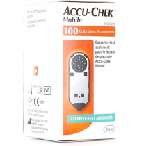 Cassette Test - Surveillance Glycémie - Accu-Chek MOBILE - 100 tests dans 2 cassettes