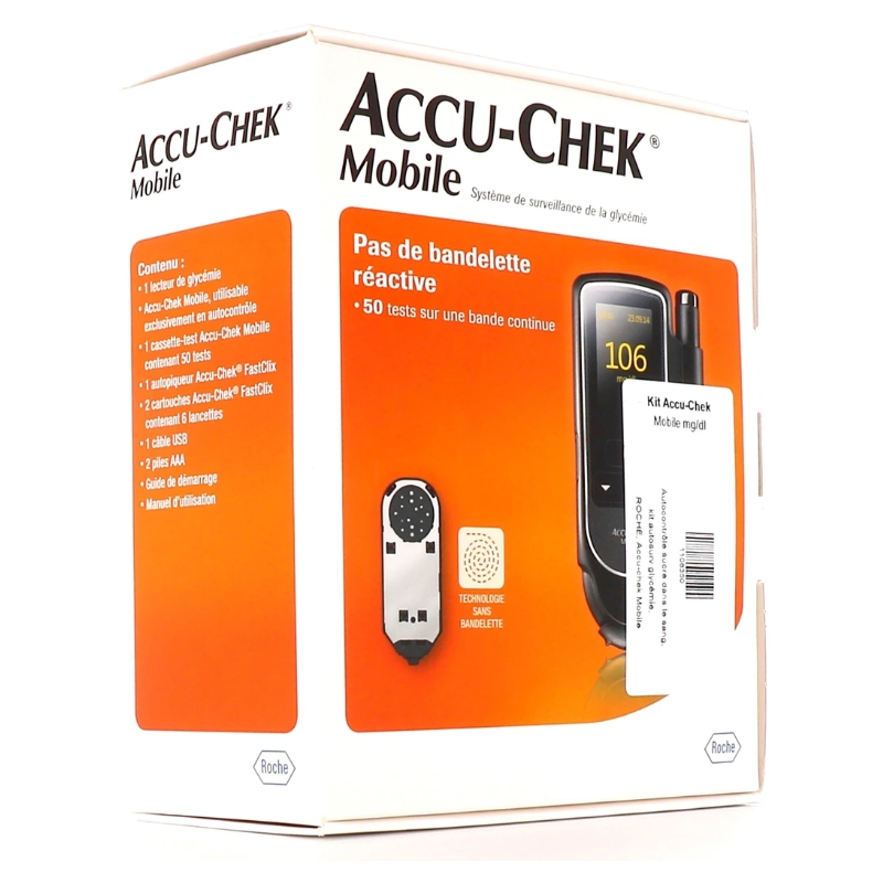 Blood Glucose Meter And Lancing Device - Blood Glucose Monitoring - Accu-Chek MOBILE - Starter Set