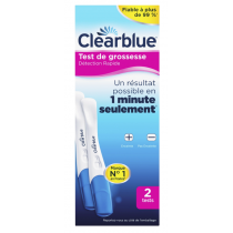 Test de Grossesse Clearblue -1 Minute Seulement - 2 Tests