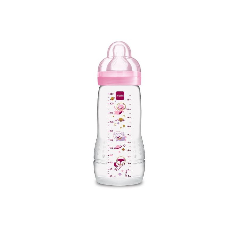 Mam Baby Bottle - Pink - 2°, Age +6 months - 330 ml