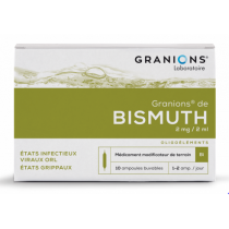 Bismuth Granions - ENT, Infectious Diseases - Oligotherapy - 10 Drinking Ampoules