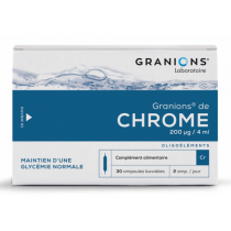 Chromium Granions - Lipid and Carbohydrate Regulation - Oligotherapy - 30 Drinkable Ampoules