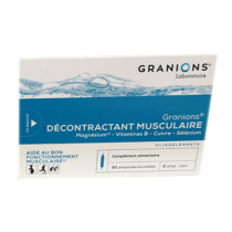 Granions Muscle Relaxer - Oligotherapy - 30 Drinkable Ampoules