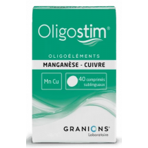 Oligostim - Manganèse Cuivre - Granions - 40 Comprimés Sublinguaux