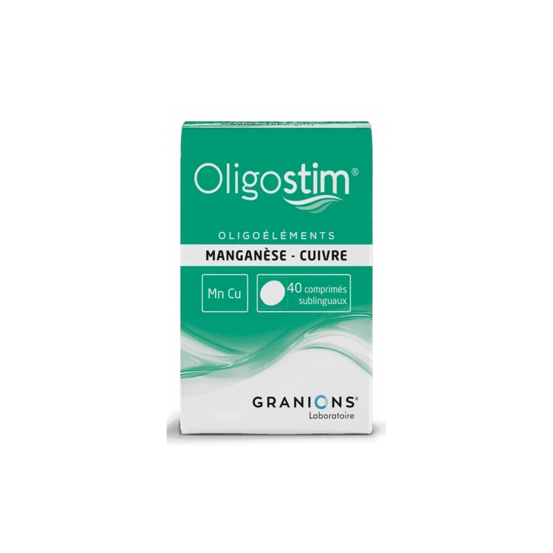 Oligostim - Manganèse Cuivre - Granions - 40 Comprimés Sublinguaux