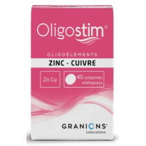 Oligostim - Zinc Copper - Granions - 40 Sublingual Tablets