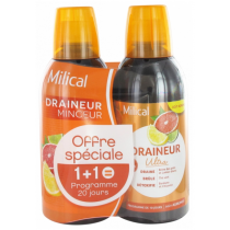 Milical Draineur - Detoxifying & Draining - Ultra Citrus Flavour - 2 X 500ml