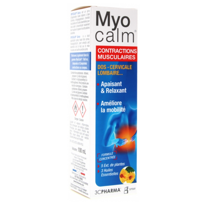 Myocalm Spray - Muscle Contractions -  100 ml Bottle
