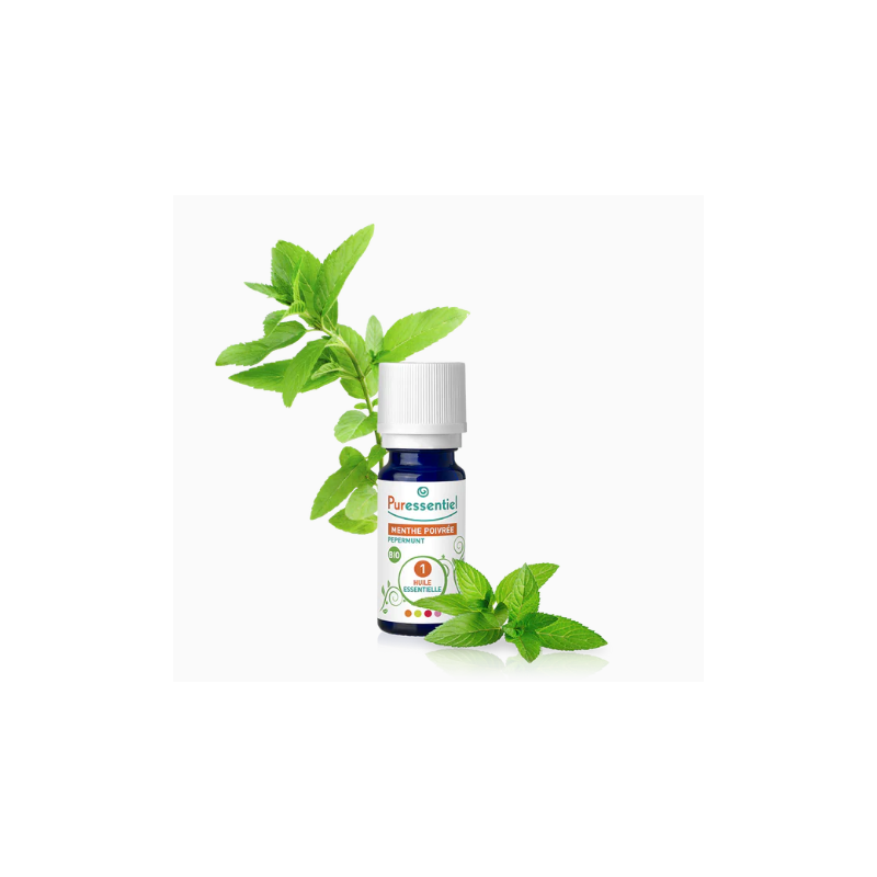 Organic Peppermint Essential Oil, Puressentiel, 10 ml