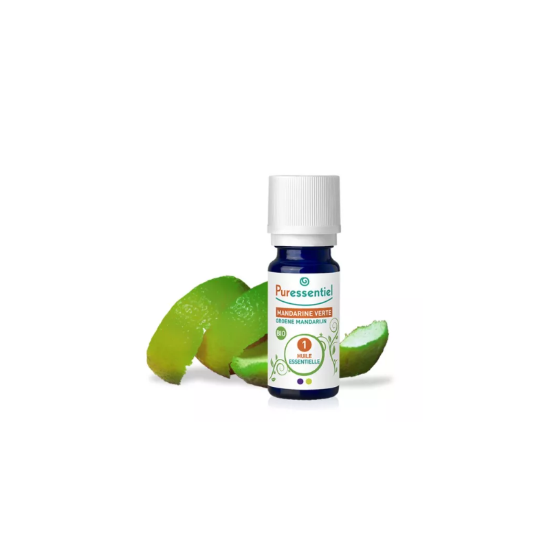 Organic Green Mandarin Essential Oil, Puressentiel, 10 ml