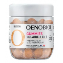 Gummies Solaire 2 en 1 - Préparateur & Auto-bronzant - Oenobiol - 60 Gummies