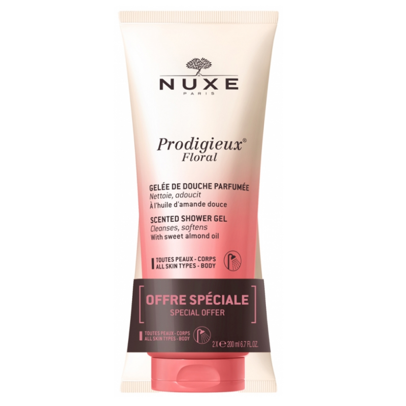 Gelée de douche parfumée Prodigieux Floral - Nuxe - 2x200ml