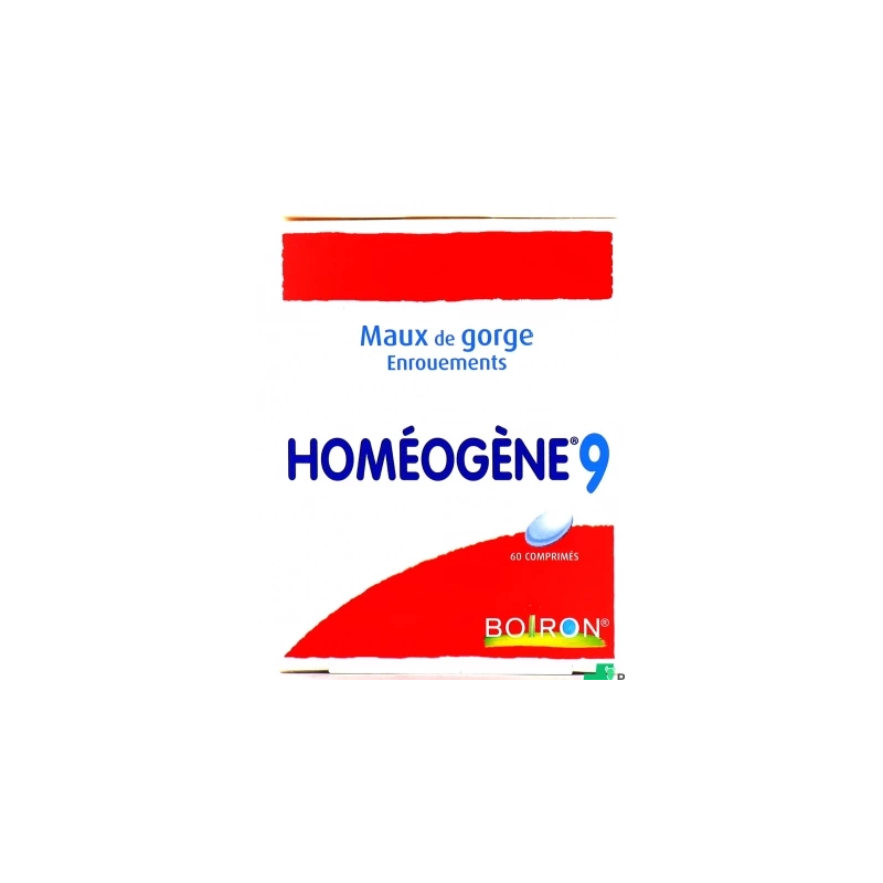 Homéogène 9 - Maux de gorge & Enrouements - Boiron - 60 Comprimés