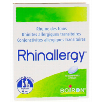Rhinallergy - Rhinites, Rhume des foins, Conjonctivites - Boiron - 40 Comprimé A Sucer