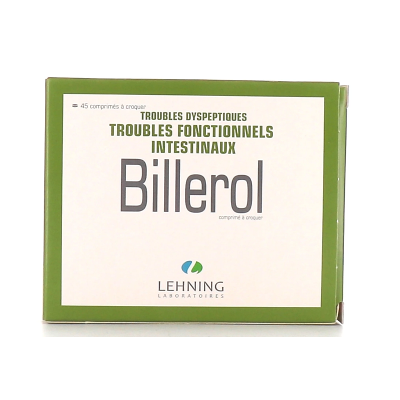 Billerol - Troubles Fonctionnels Intestinaux - Lehning - 45 comprimés à croquer