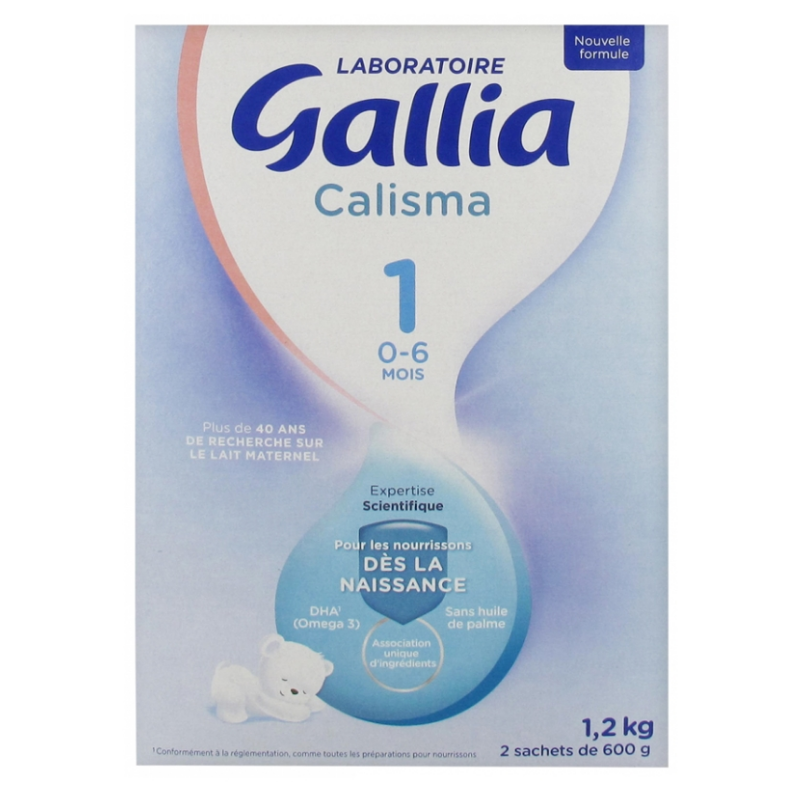 Lait Calisma - 1er Age - 0 à 6 Mois - Gallia - 2 Sachets de 600g