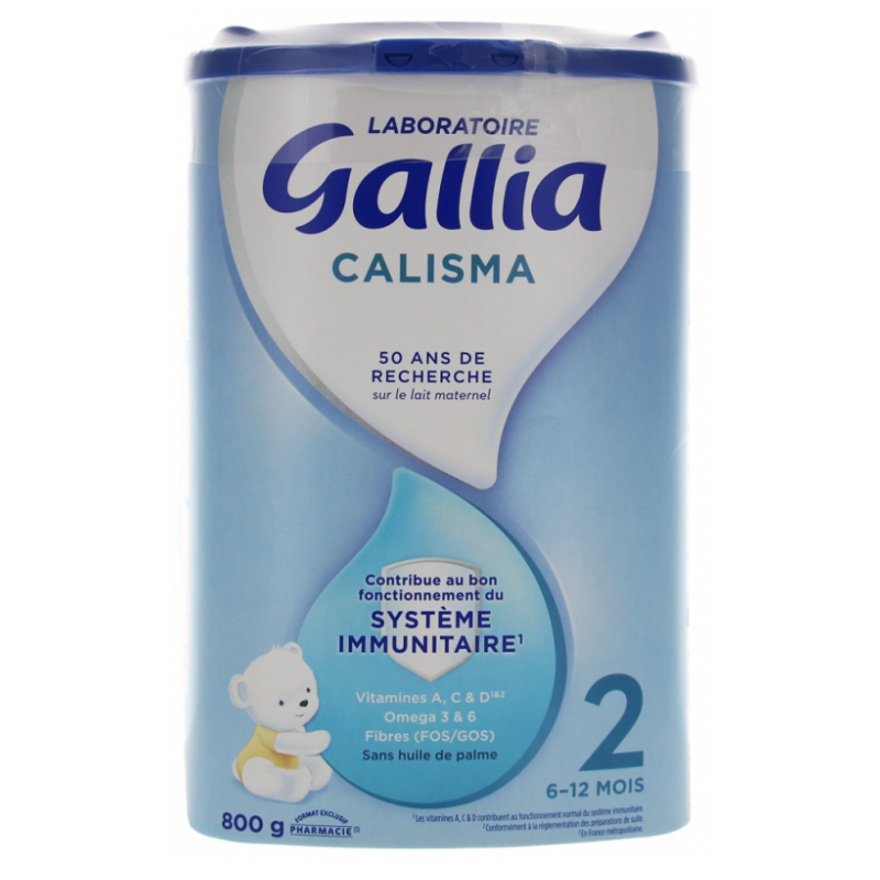 Lait Calisma - 2 ème Age - 6-12 Mois - Gallia - 800g