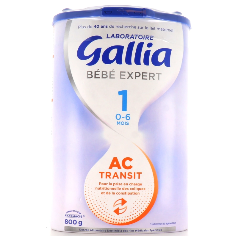 Lait AC Transit - 1er Age - 0-6 mois - Gallia - 800g
