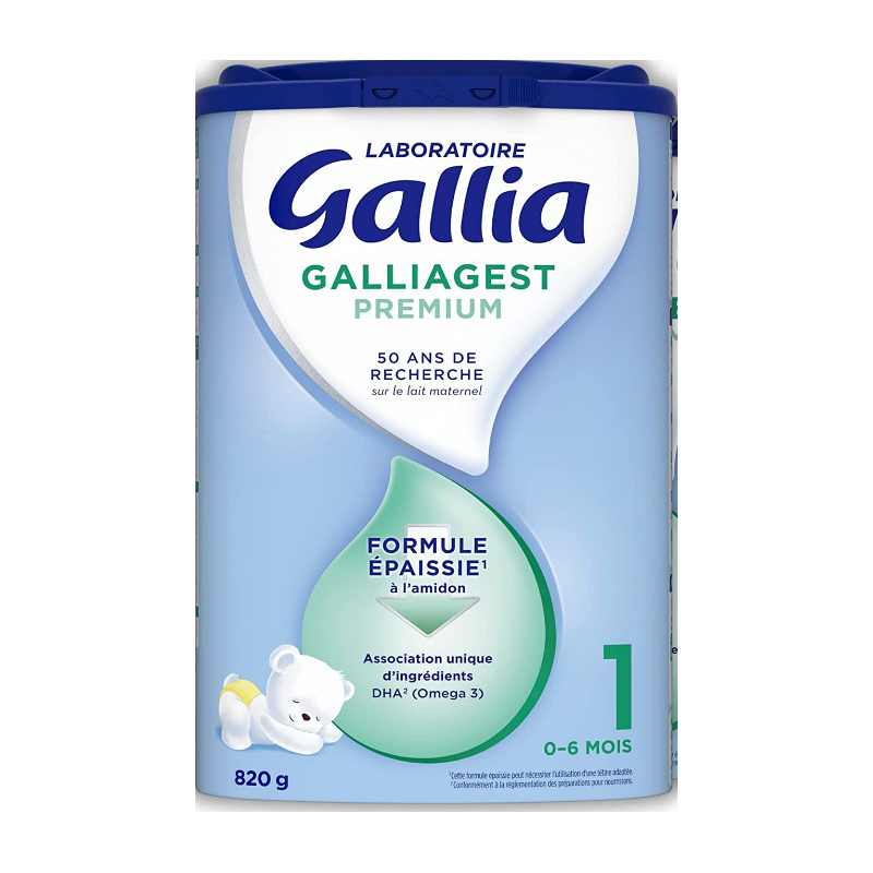 Lait Galliagest Premium - 1er Age - 0-6 Mois - Gallia - 800 G