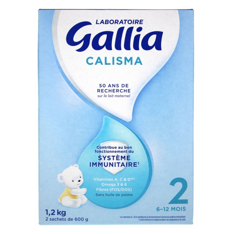 Calisma Milk - 2nd Age - 6 to 12 Months - 2 Sachets of 600G