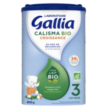 Lait Calisma Croissance Bio - 3ème Age - +10 Mois - Gallia - 800g
