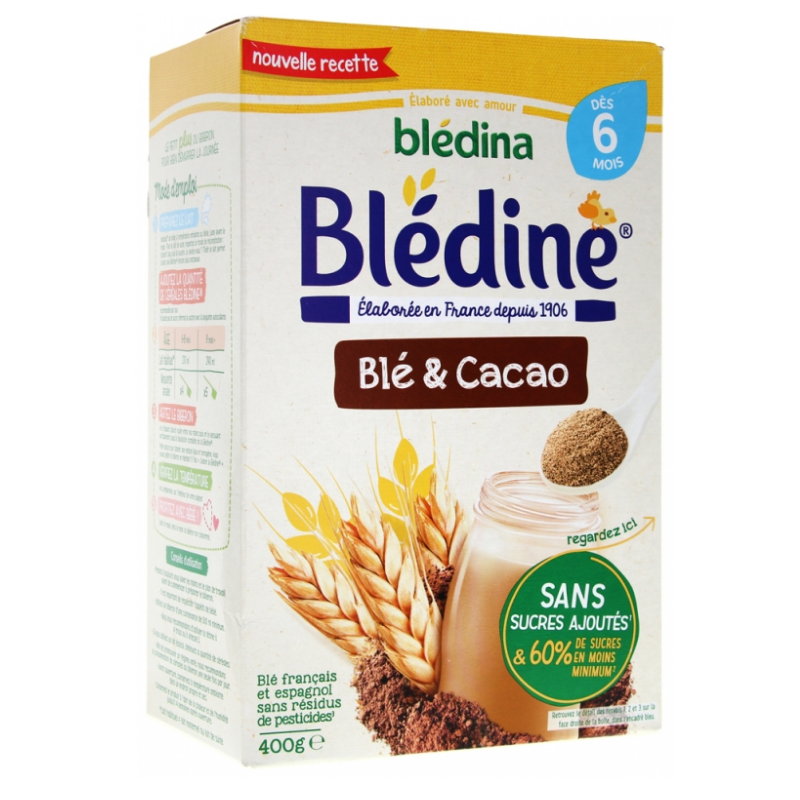 Blédine - Wheat & Cocoa Flavor - From 6 Months - Blédina - 400 g
