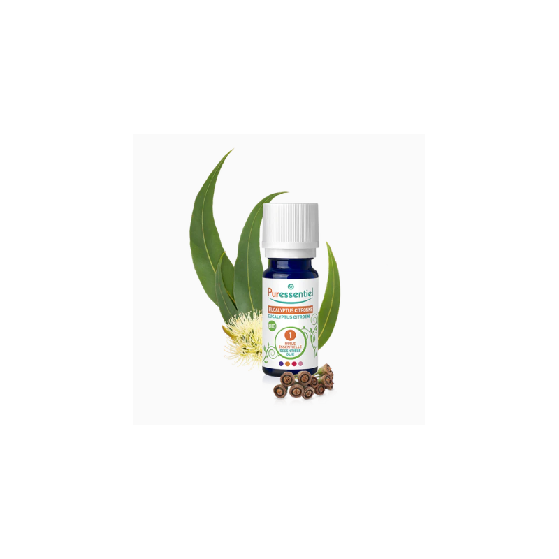 Organic Lemon Eucalyptus Essential Oil, Puressentiel, 10ml