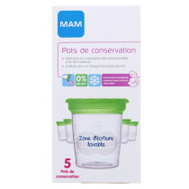 Pots de Conservation - Anti-fruite & Stérilisable - MAM -  5 Pots