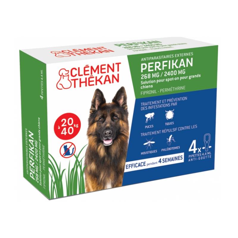 Perfikan - External antiparasitic - Dogs from 20 to 40 kg - Clément Thékan - 4 pipettes