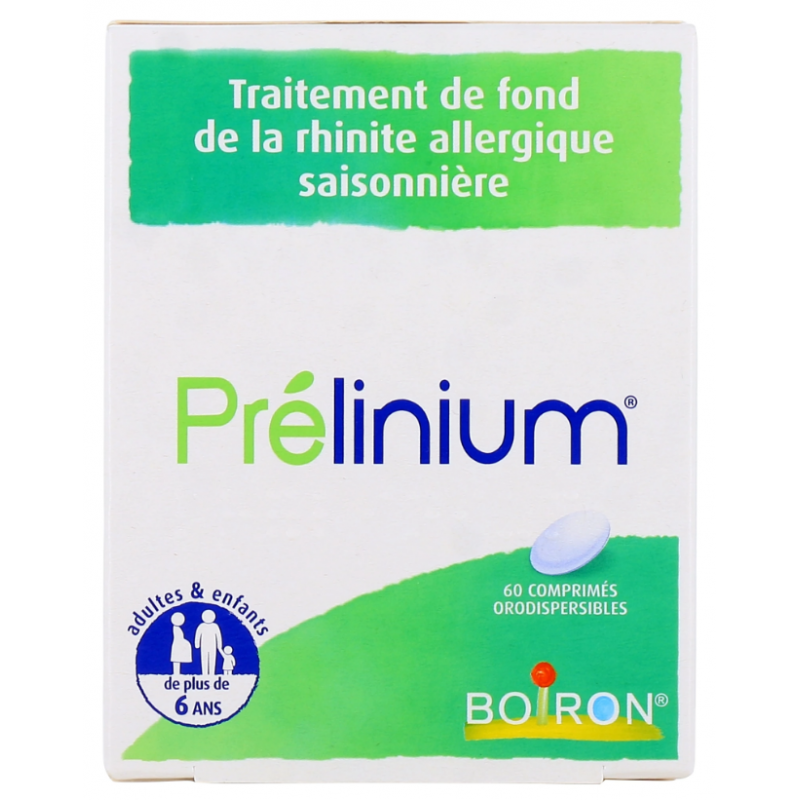 Prelinium - Basic Treatment of Allergic Rhinitis - Boiron - 60 orodispersible tablets