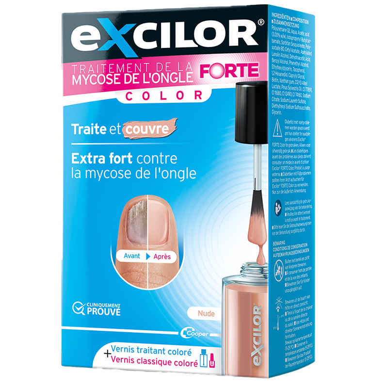 Traitement Mycose de l'Ongle Forte - Traite & Couvre - Excilor - 30 ml & 8 ml