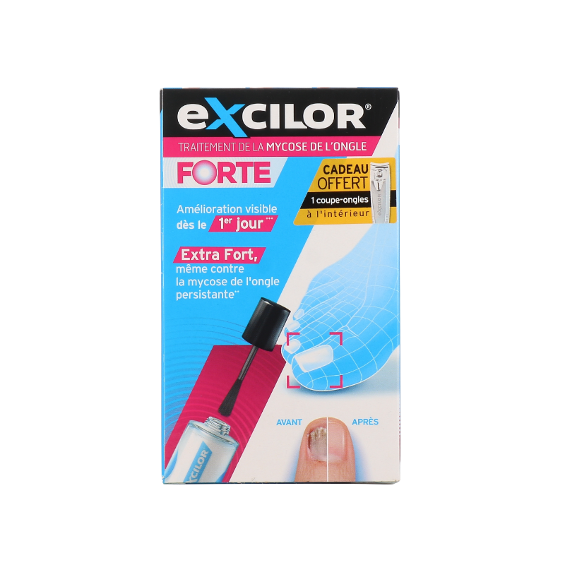 Nail Mycosis Treatment - Extra Strong - Excilor - 30ml + Free Nail Clipper
