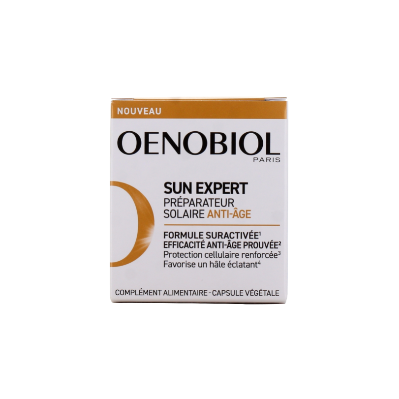 Préparateur Solaire Anti-âge - Sun Expert - Oenobiol - 30 Capsules