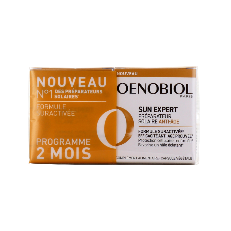 Préparateur Solaire Anti-âge - Sun Expert - Oenobiol - 60 Capsules